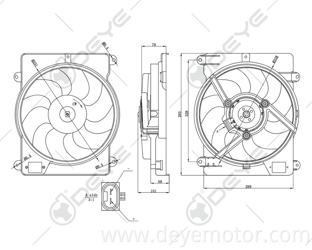 46559314 46550716 car radiator cooling fan for FIAT PUNTO LANCIA Y